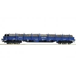 Roco 76590 Wagon platforma Res PKP Cargo z ładunkiem stalowych zwojów 